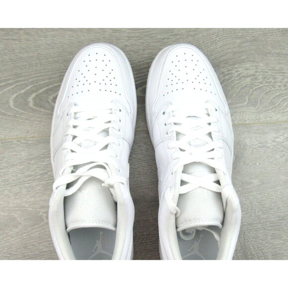 Air Jordan 1 Low Triple White Sneakers Men's Size 11 NEW - Picture 9 of 15